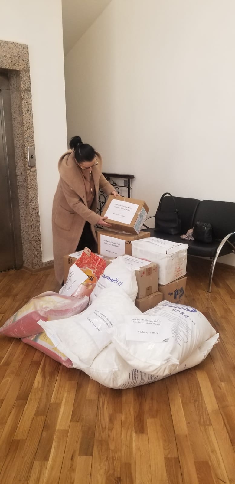 The Public Union of the Society of Visually Impaired People of Azerbaijan sent food aid to citizens who needed help as a result of the earthquake that occurred in Turkey.