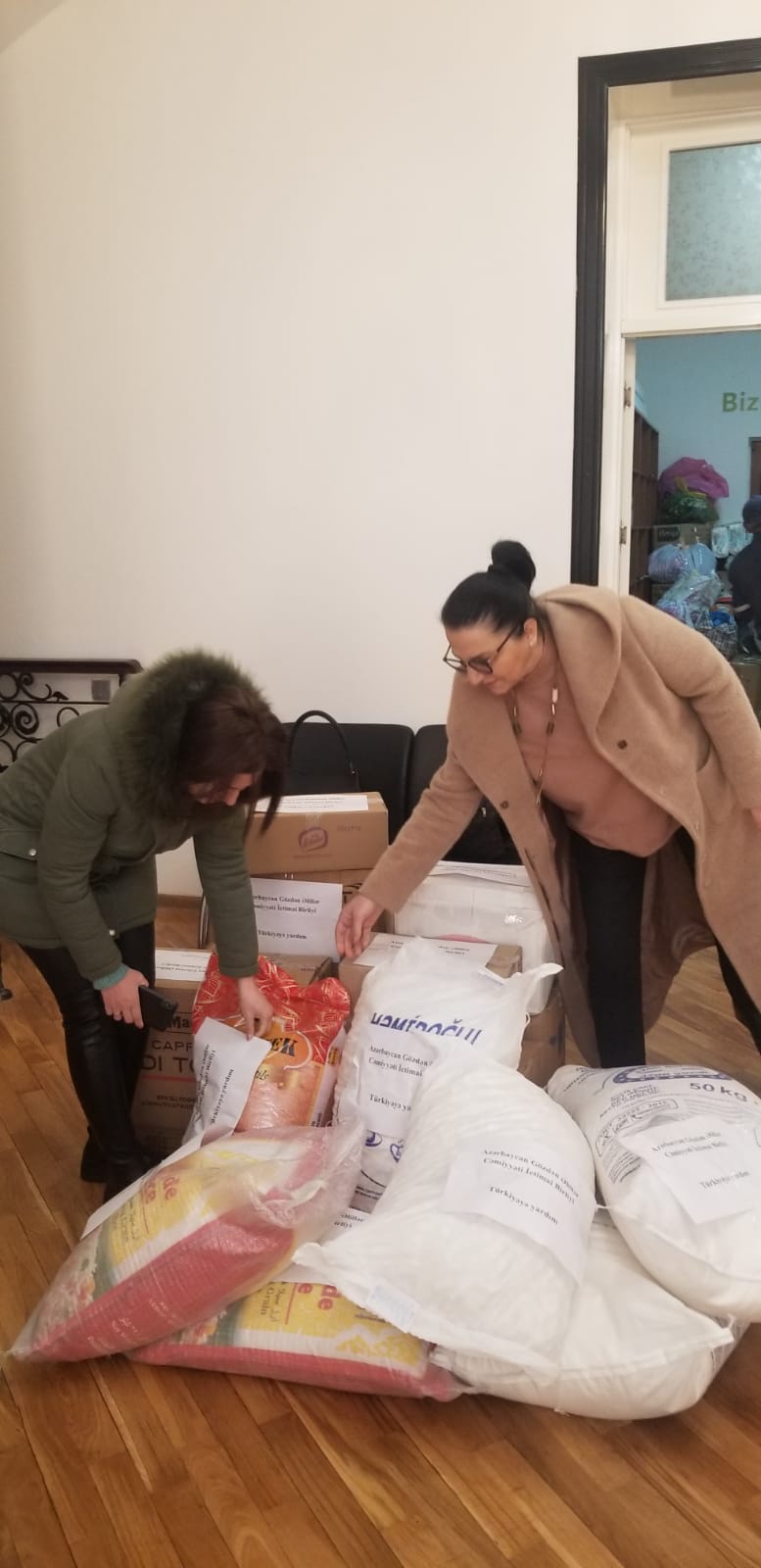 The Public Union of the Society of Visually Impaired People of Azerbaijan sent food aid to citizens who needed help as a result of the earthquake that occurred in Turkey.