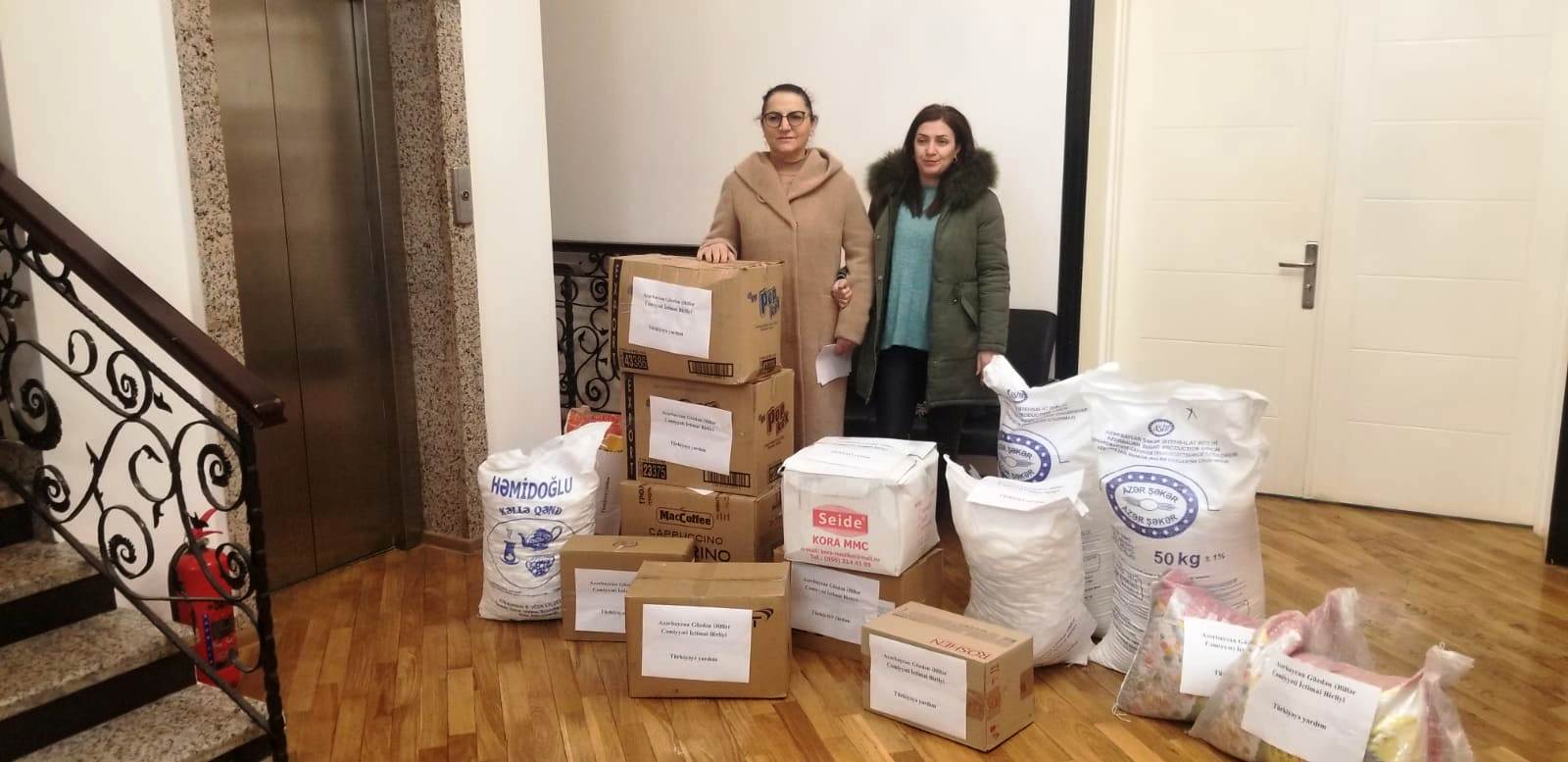 The Public Union of the Society of Visually Impaired People of Azerbaijan sent food aid to citizens who needed help as a result of the earthquake that occurred in Turkey.