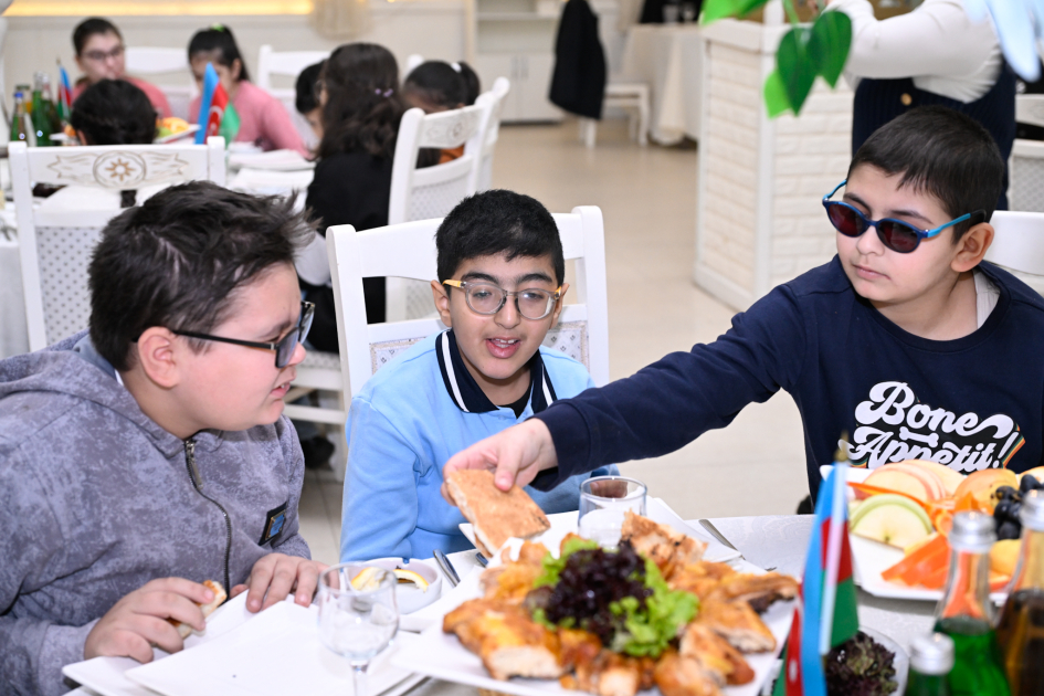On December 24-25, 2024, a New Year's celebration was organized for children under the age of 18 with visual impairments and disabilities living in Baku and Absheron.